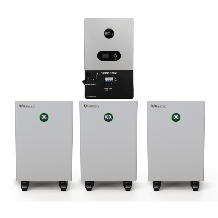 BigBattery NEXUS 51.2V 15kWh LiFePO4 Battery + EG4 12000XP 12,000W 48V Split Phase Off-Grid Inverter Kit