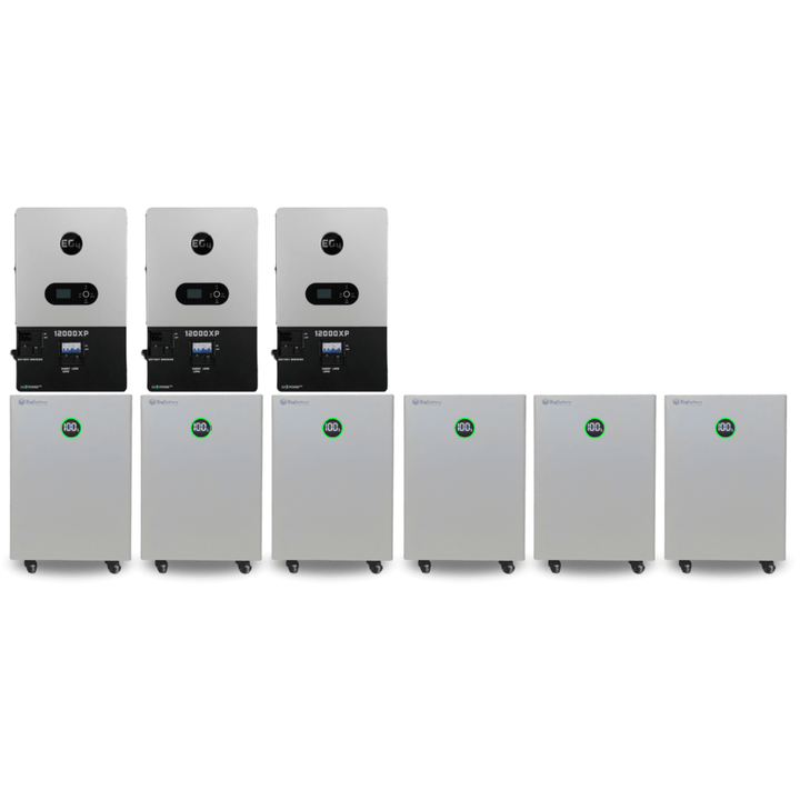 BigBattery NEXUS 51.2V 15kWh LiFePO4 Battery + EG4 12000XP 12,000W 48V Split Phase Off-Grid Inverter Kit