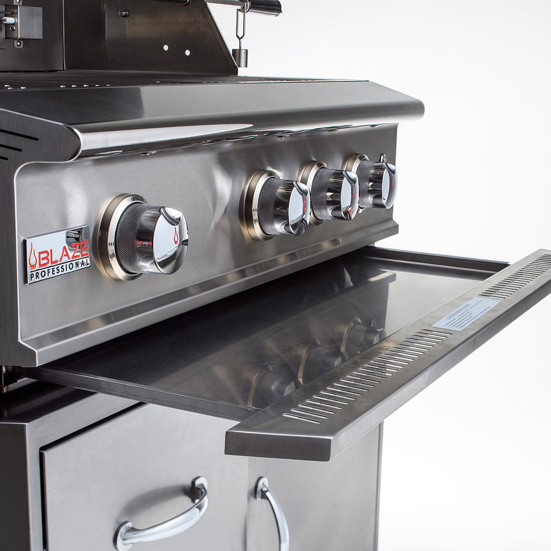 Blaze PRO 34" 3-Burner Built-In Gas Grill w/ Grill Cart - BLZ-3PRO + BLZ-3PRO-CART