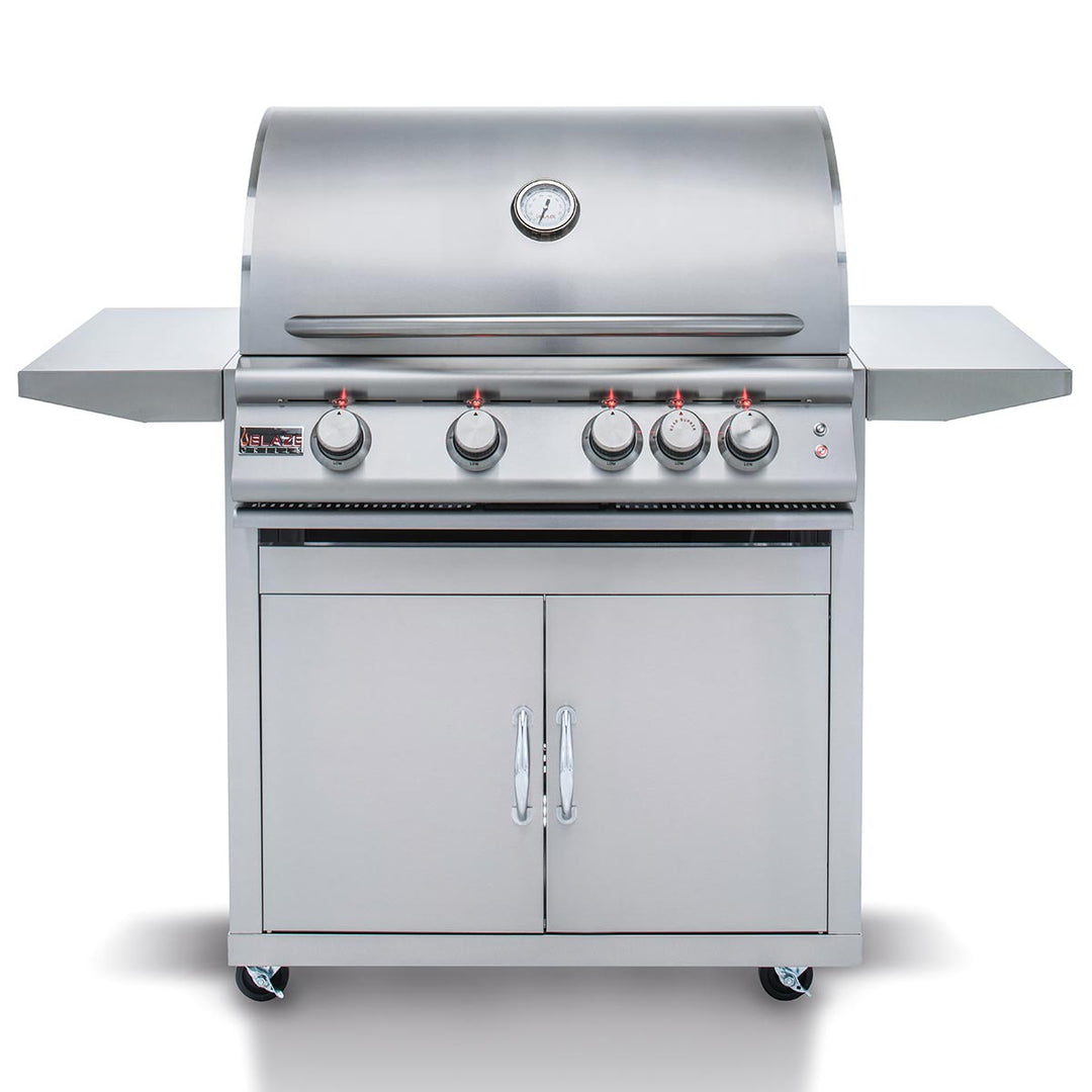 Blaze LTE 32" 4-Burner Built-In Gas Grill w/ Cart - BLZ-4LTE2 + BLZ-4-CART-SC