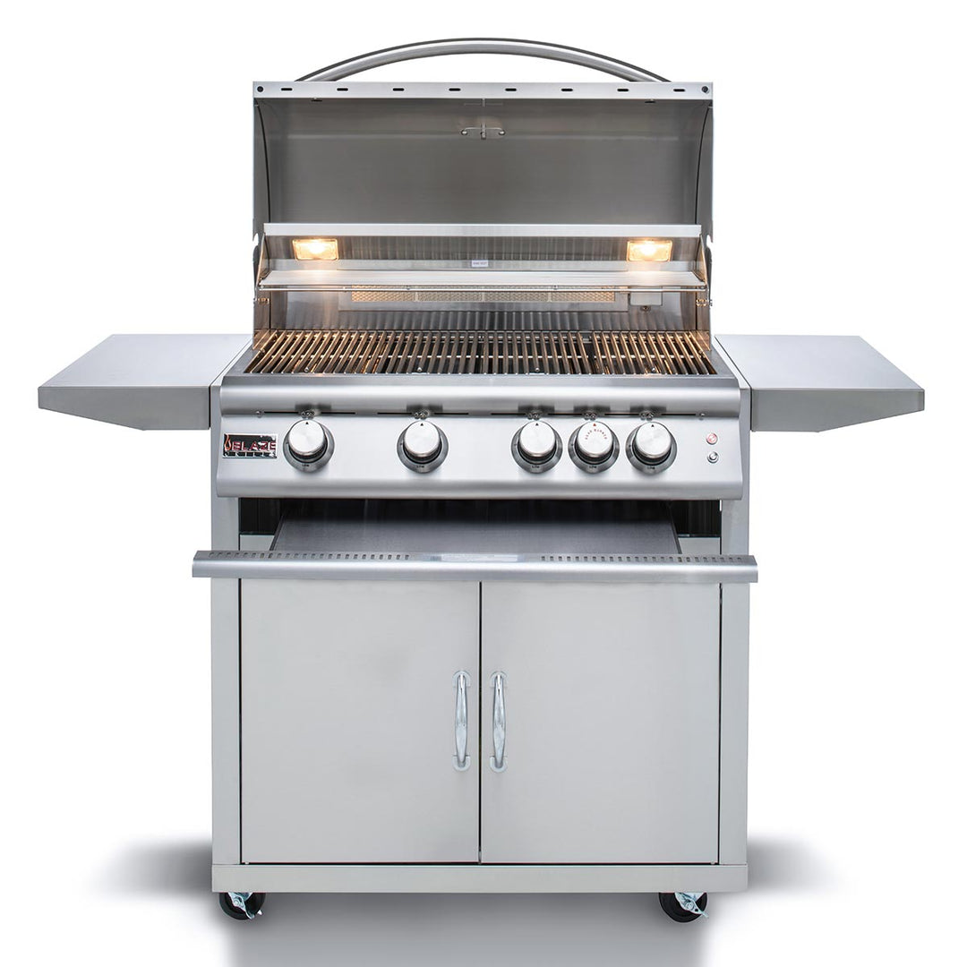 Blaze LTE 32" 4-Burner Built-In Gas Grill w/ Cart - BLZ-4LTE2 + BLZ-4-CART-SC