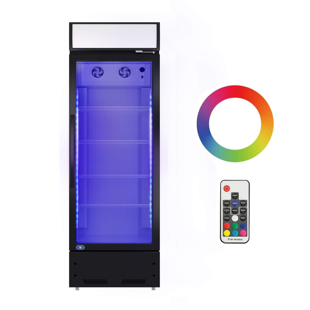 Heavy Duty Industrial Glass Door Beverage Merchandiser Refrigerator Cooler 11 Cu.Ft