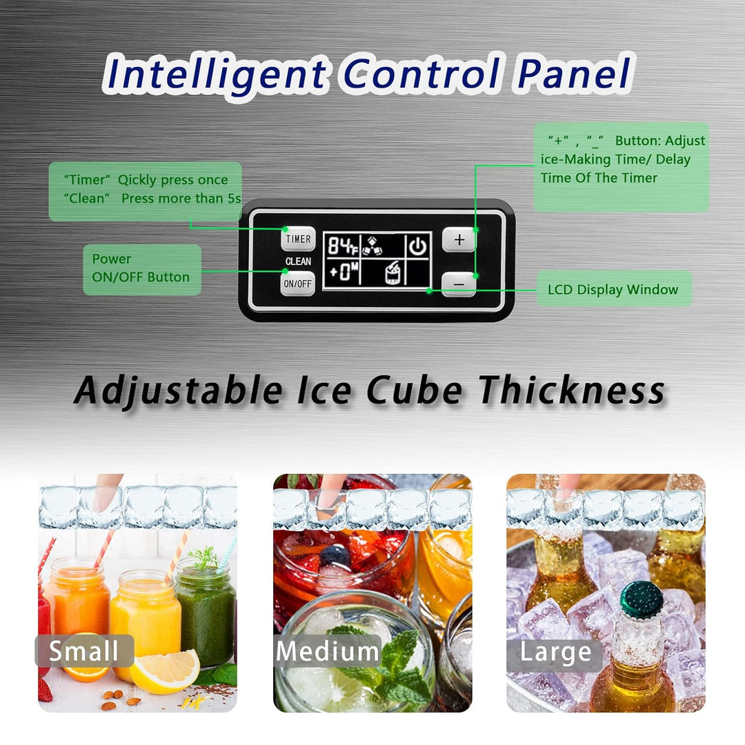 Commercial Ice Maker Ice Maker 265lbs 24HR 55lbs Heavy Duty