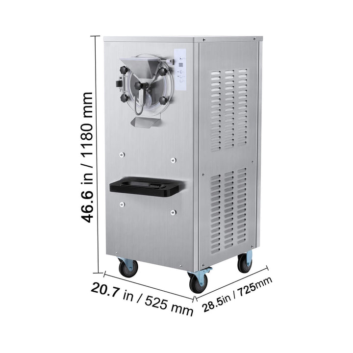 Commercial Single-Flavor Hard Serve Stainless Steel Ice Cream Machine 20-25 L/H
