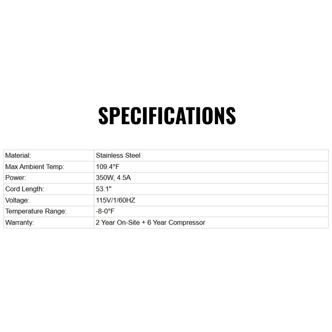 Heavy-Duty Commercial Stainless Steel Undercounter Worktop Freezer