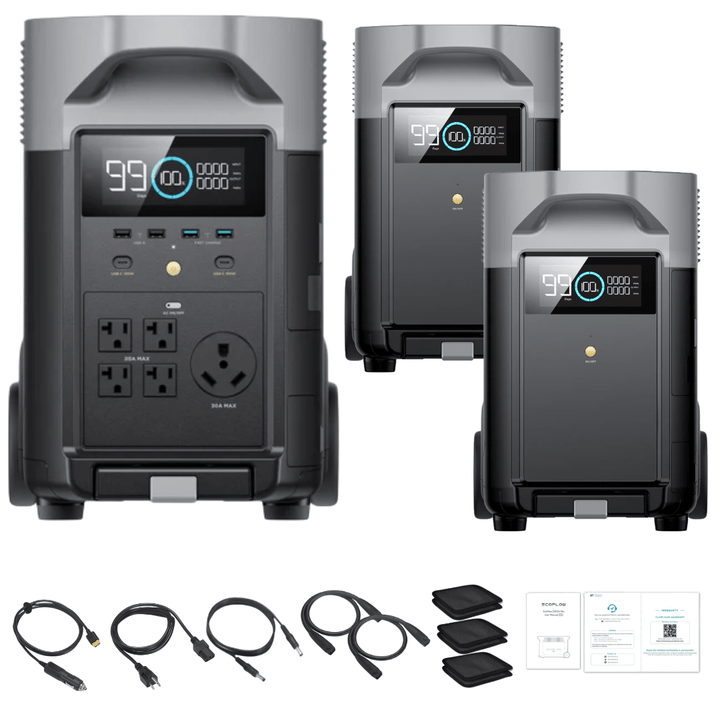 EcoFlow DELTA Pro + 2 × DELTA Pro Extra Battery