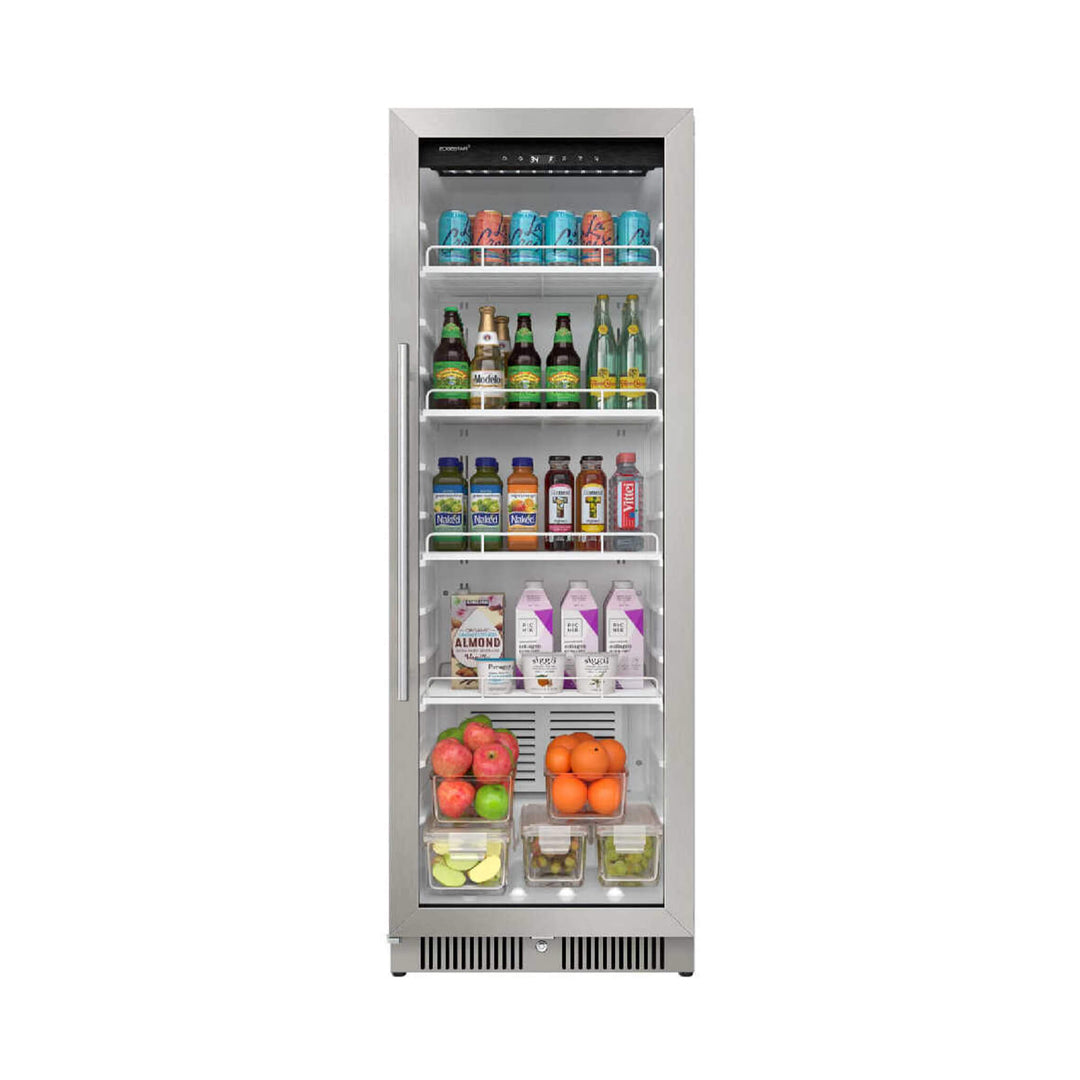 Edgestar 10.1 Cubic Feet Commercial Beverage Merchandiser With Temperature Alarm Reversible Door 22"