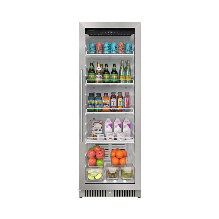 Edgestar 10.1 Cubic Feet Commercial Beverage Merchandiser With Temperature Alarm Reversible Door 22"