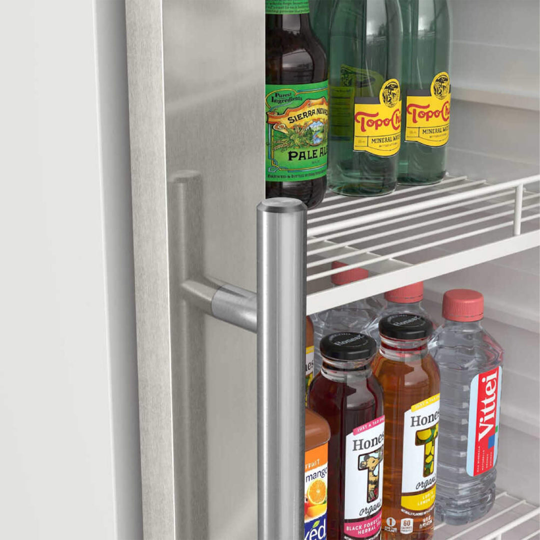 Edgestar 10.1 Cubic Feet Commercial Beverage Merchandiser With Temperature Alarm Reversible Door 22"