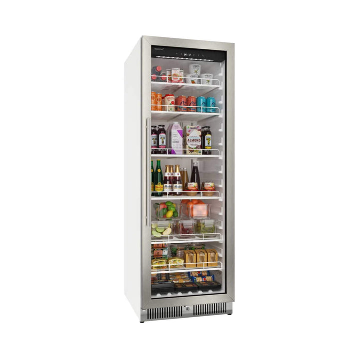 Edgestar 13.7 Cubic Feet Commercial Beverage Merchandiser With Temperature Alarm Reversible Door 24"