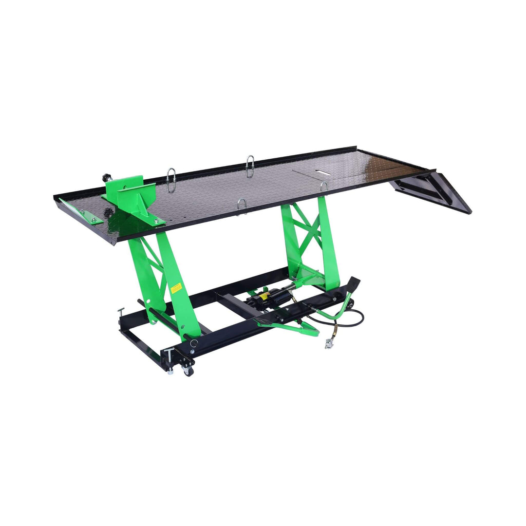 Heavy-Duty 1000LBS Air Hydraulic Motorcycle ATV Lift Jack Table