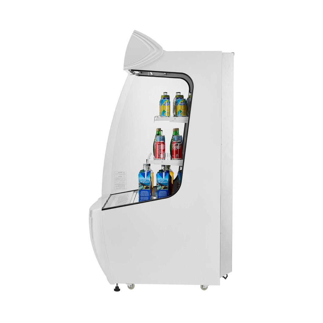 Heavy-Duty 12 Cu.Ft 2-Tier Open-Air Industrial Display Merchandiser Cooler