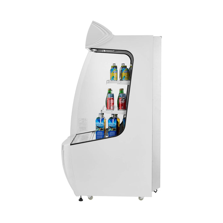 Heavy-Duty 12 Cu.Ft 2-Tier Open-Air Industrial Display Merchandiser Cooler