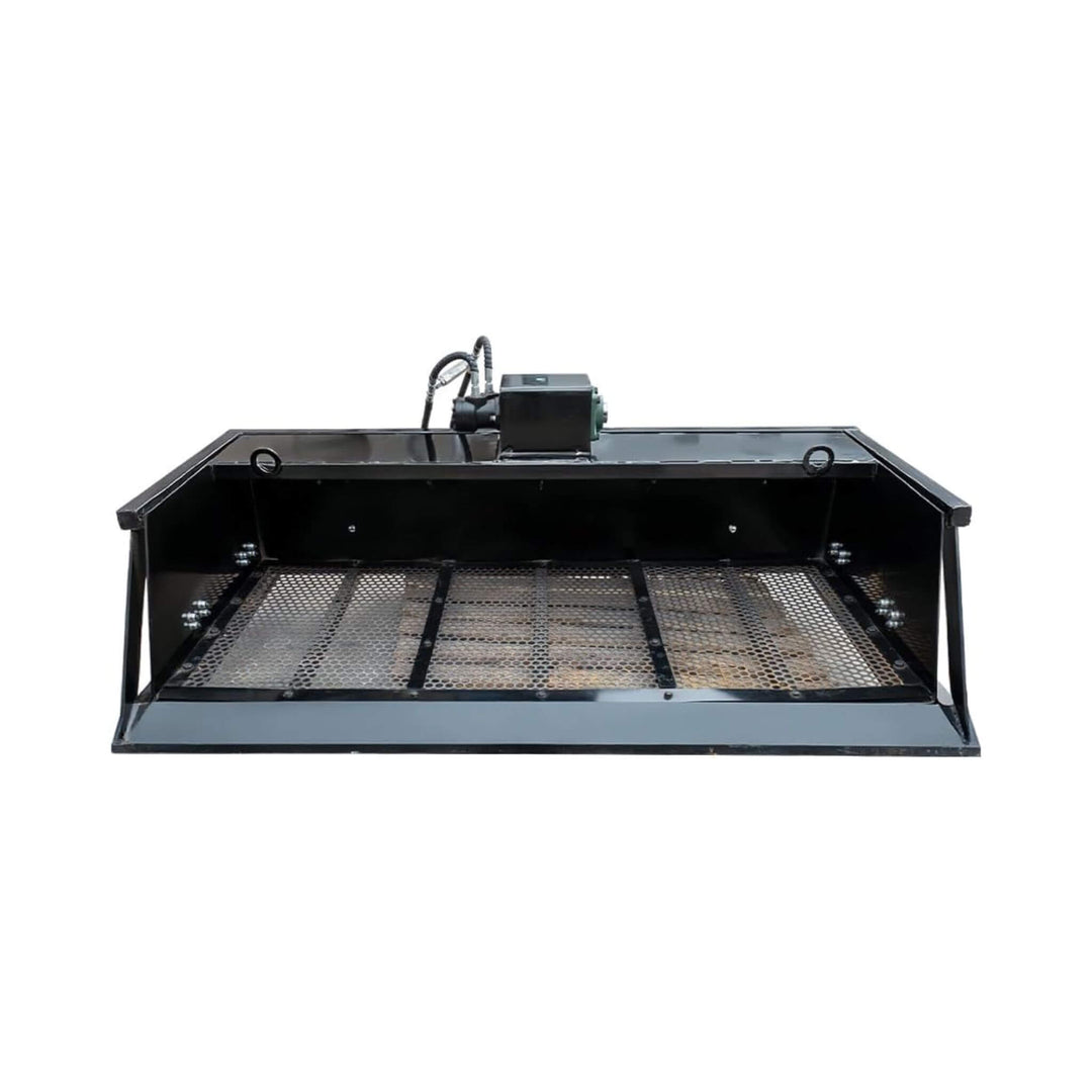 Heavy-Duty 60-Inch Topsoil Screening Skid Steer Bucket Attachment