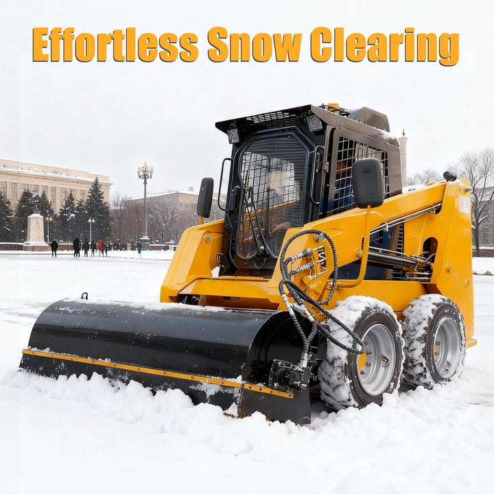 Heavy-Duty 72-Inch Industrial Skid Steer Sweeper Attachment