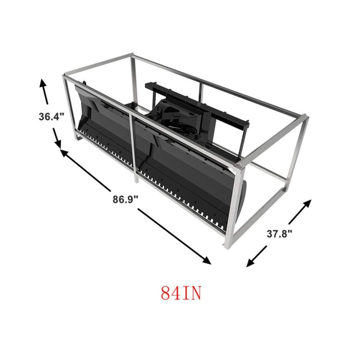 Heavy-Duty 84-Inch Snow Plow Attachment with Dozer Blade