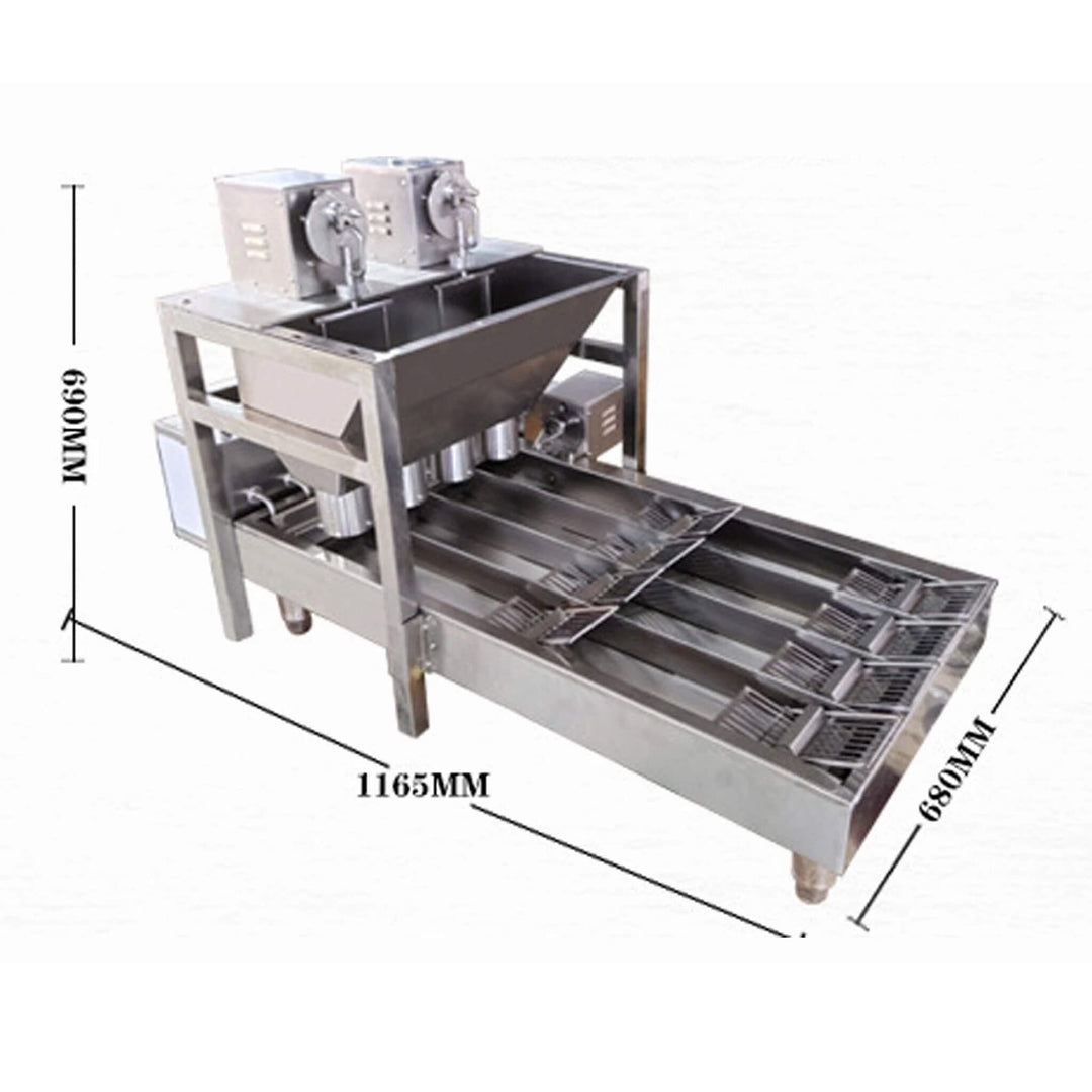 Heavy Duty Automatic Commercial 4-Row Donut Maker Machine