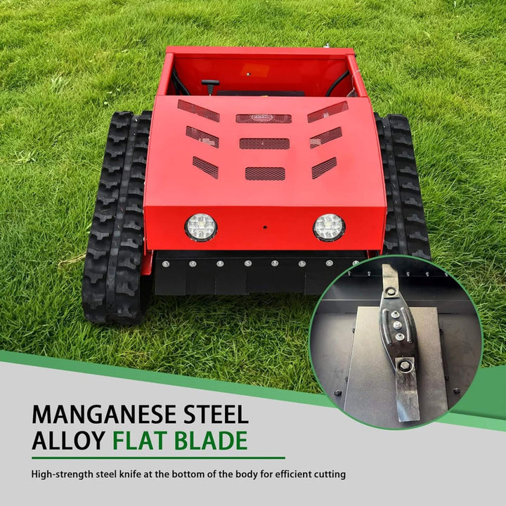 Heavy-Duty Industrial Remote-Controlled Lawn Mower with Adjustable Cutting Height
