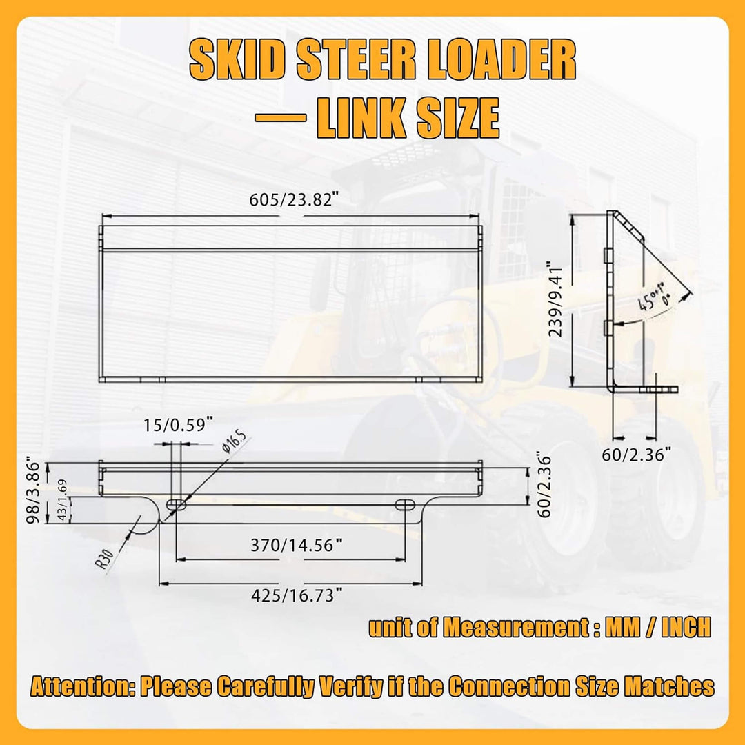 Heavy-Duty Mini Skid Steer Stump Grinder Attachment with Carbide Steel Teeth