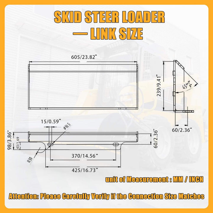 Heavy-Duty Mini Skid Steer Stump Grinder Attachment with Carbide Steel Teeth