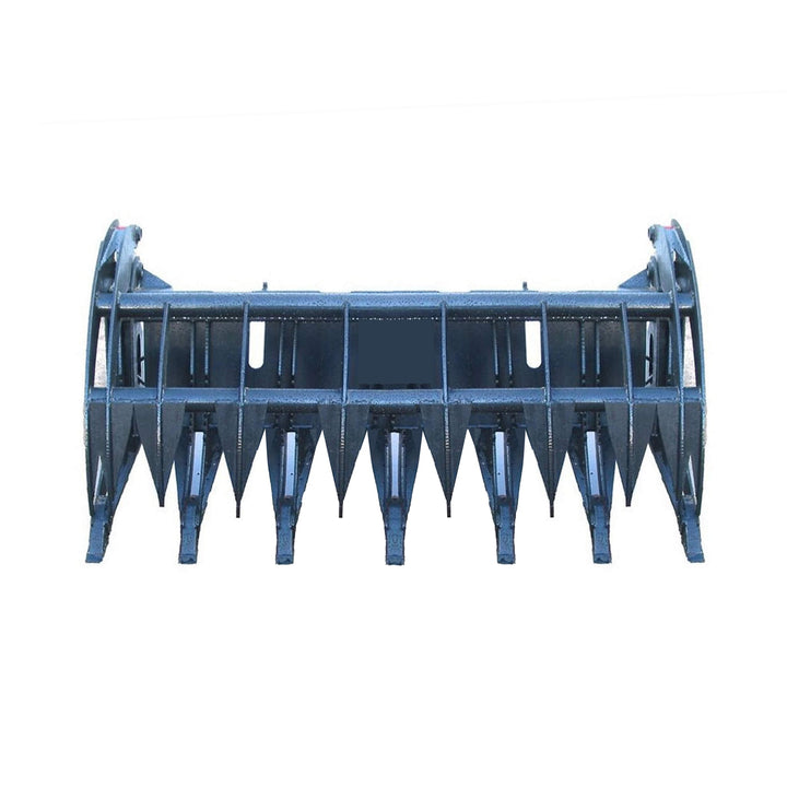 Heavy-Duty 74-Inch Root Rake Grapple Skid Steer Attachment with Teeth
