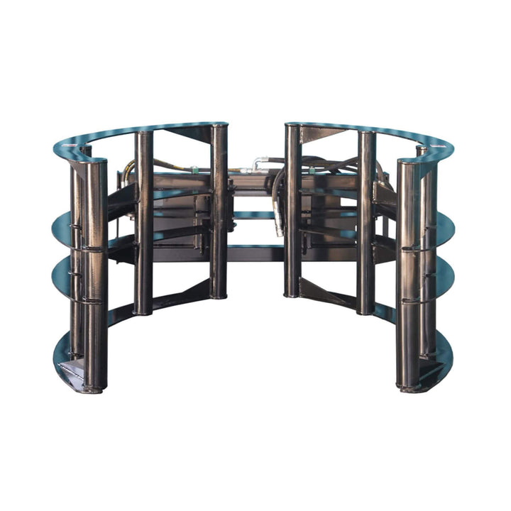 Heavy-Duty Round Hay Bale Grab Skid Steer Attachment