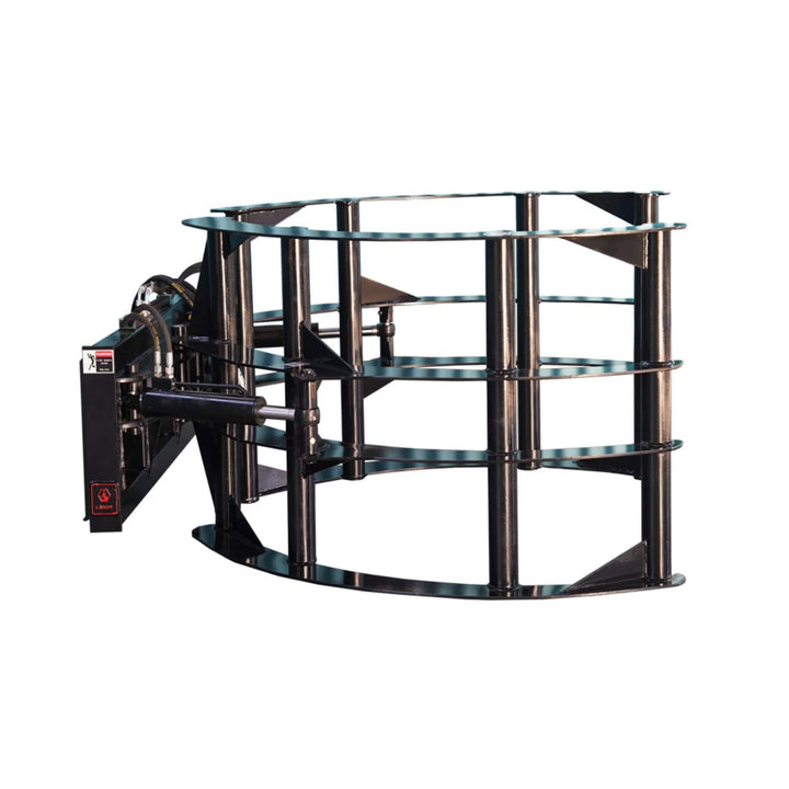 Heavy-Duty Round Hay Bale Grab Skid Steer Attachment