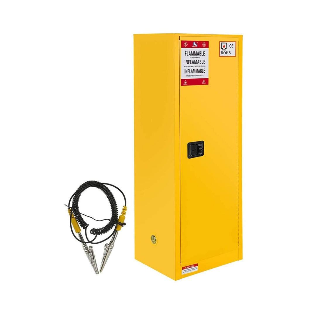 Large Yellow 35-Inch Heavy-Duty Flammable Welded Fireproof Storage Cabinet