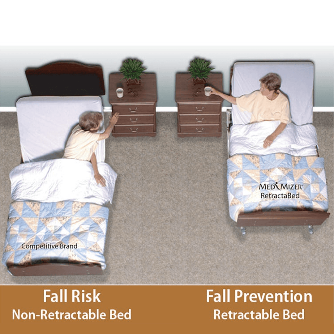 Med-Mizer RetractaBed Wall Hugger Hospital Bed