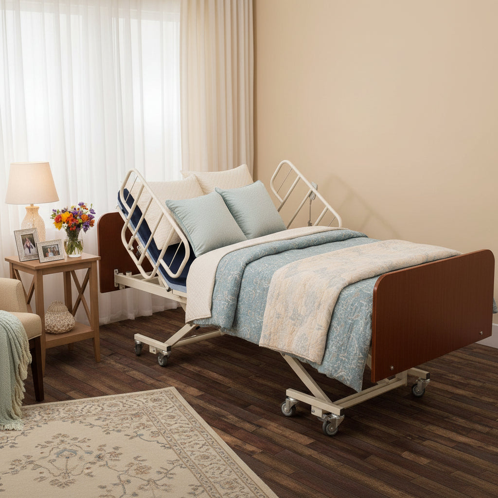 MedaCure Adjustable Height Bariatric Hospital Bed & Built in Scale