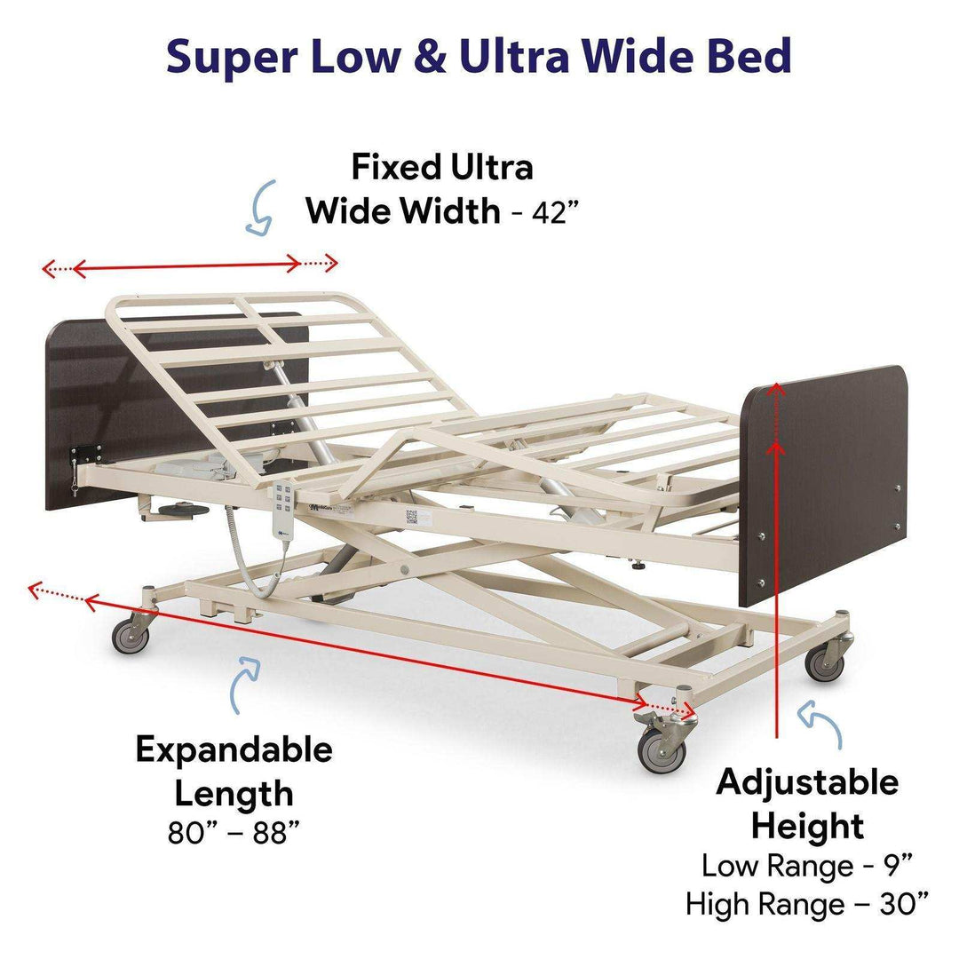 MedaCure Low Adjustable Electric Hospital Bed