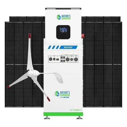 Natures Generator MyGrid 10K With 4 x 410W Rigid Solar Panel + 350W Wind Turbine