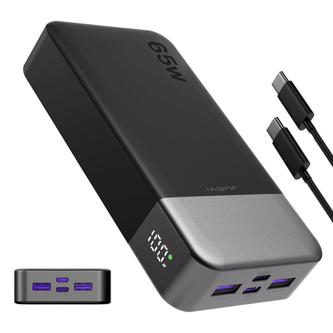 65W Fast-Charging 20000mAh Portable Power Bank
