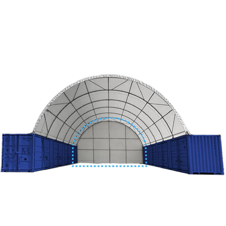Back Wall for Container Canopy Shelter 40FT x 40FT x 13FT