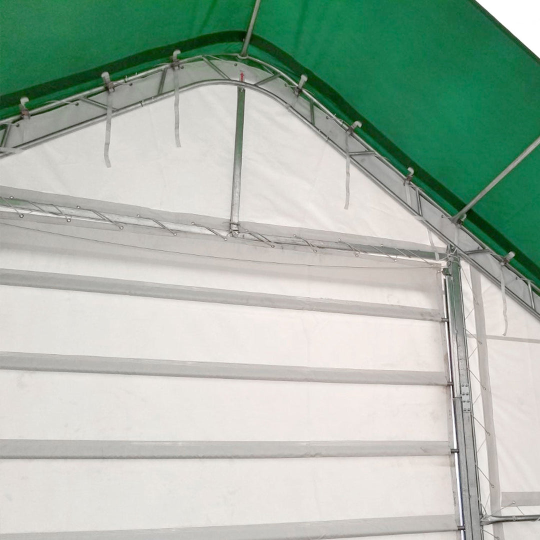 W 20FT x L 33FT x H 16FT Double Truss Storage Shelter
