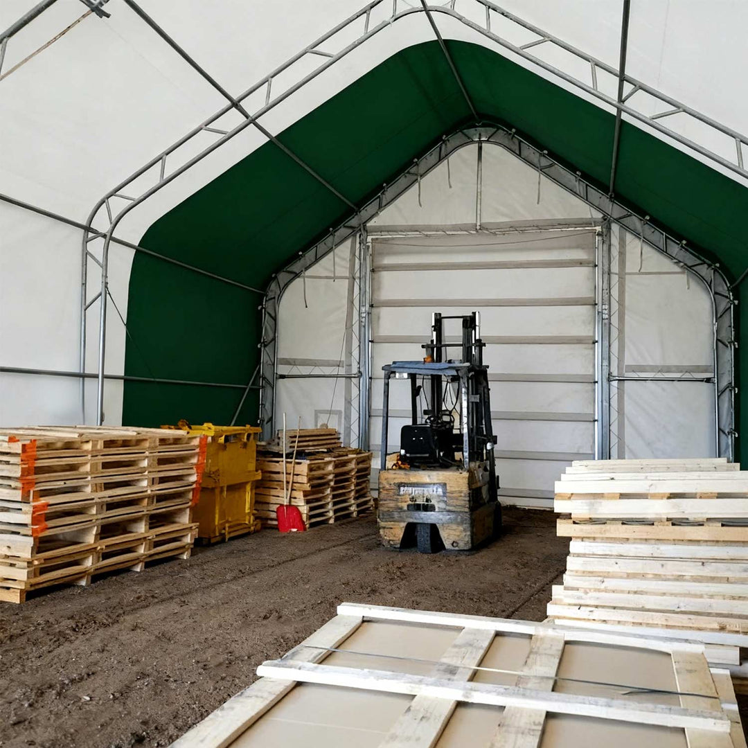 W 30FT x L 40FT x H 20FT Double Truss Storage Shelter